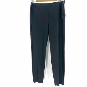 ATHLETA Interstellar Black Pants Size 12 Work Commute Split Hem Zip - unhemmed